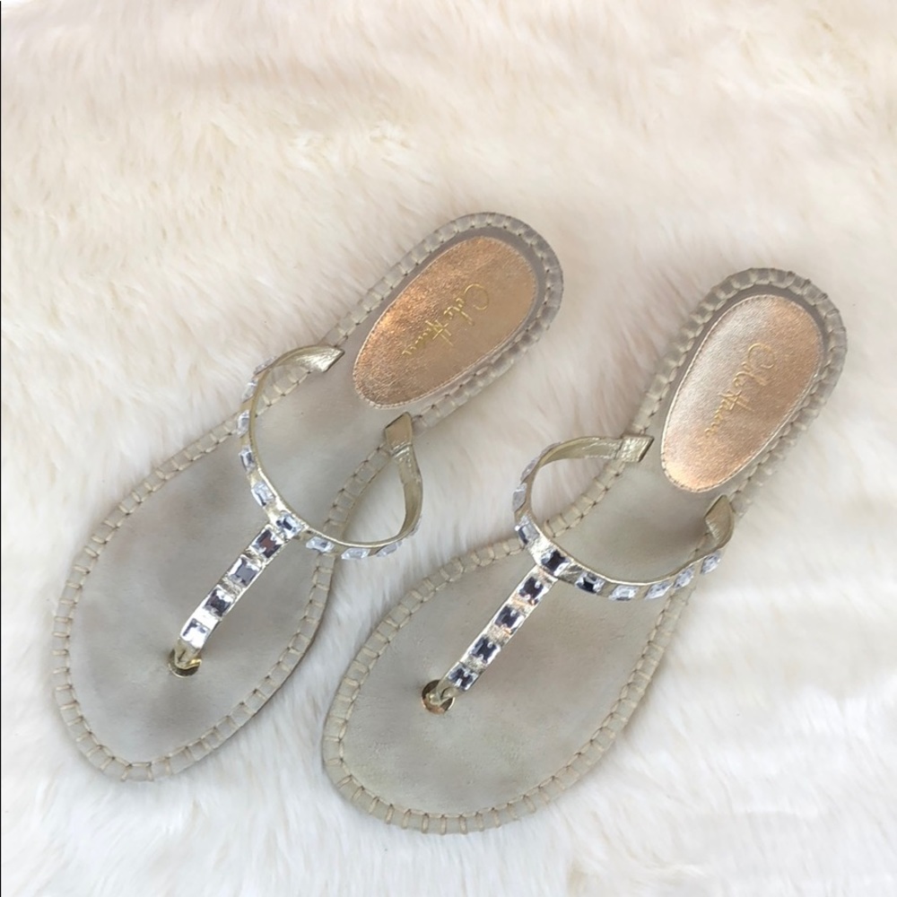 Cole Haan Kalla Light Gold Thong Sandal